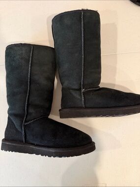 UGG Black Tall Suede Classic Boots